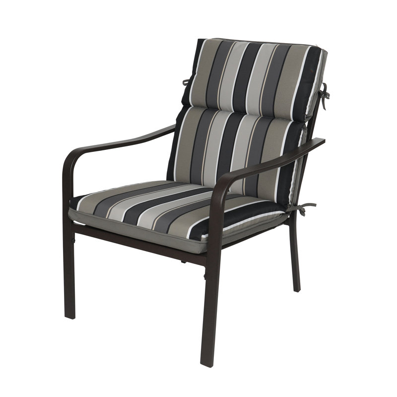 Rohando Outdoor 3'' Dining Chair Seat / Back Cushion, Gray