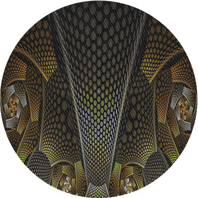 Tapis jaune/noir tissé à la machine