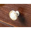 Table de chevet 2 tiroirs en bois brun foncé Traditional avec tablette de rangement ouverte et table de chevet décorative avec boutons dorés