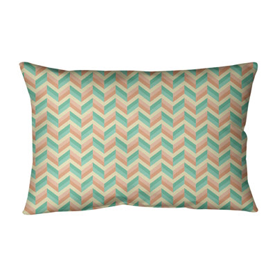 Katelyn Elizabeth Chevron Linen Reversible Throw Pillow