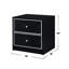 Table de chevet 2 en noir et argent avec espace de rangement