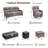 Bruner 6-Piece Wicker Rattan Patio Fire Pit Table Conversation Set With Swivel Gliders And Ottomans