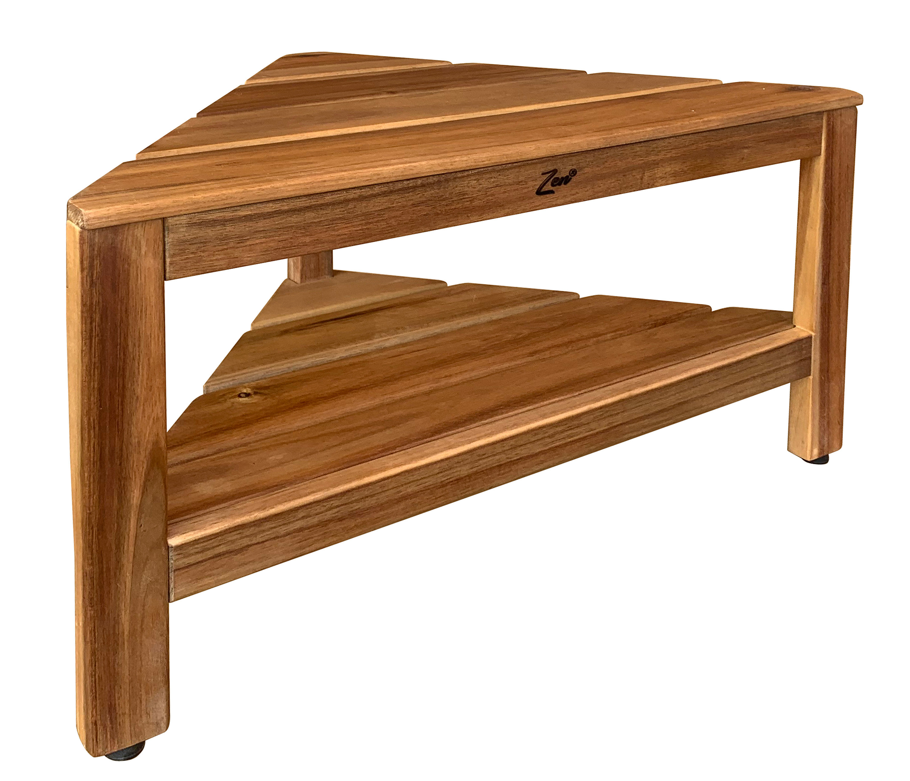 Zen Acacia Wood Corner Shower Bench & Reviews Wayfair