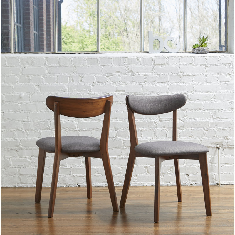 Reginald 18'' H Upholstered Walnut Side Chair