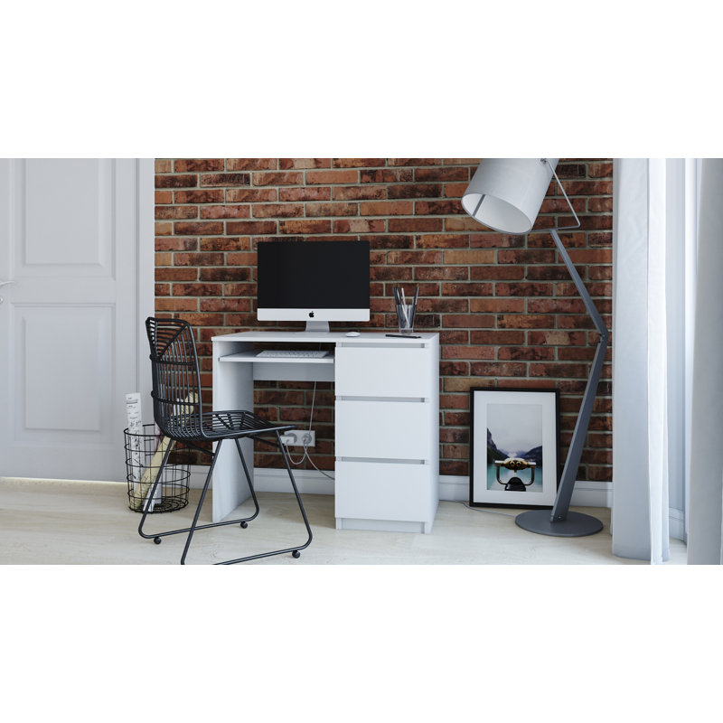 Lecuyer Computer Desk, Right, White