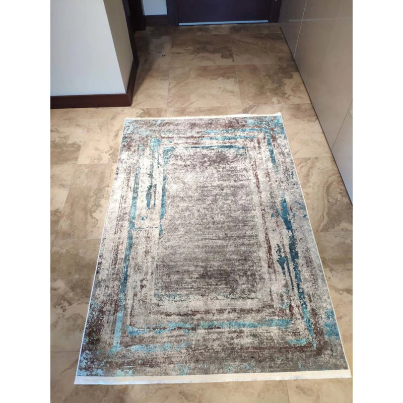 Tapis mathaï avec envers antidérapant, Tapis de couloir 2 pi 7 po x 7 pi 3 po