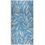 Leaves On Cyan 1 Painting by Lillian August