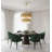 Transitional 12-Light Round Gold Crystal Chandelier 