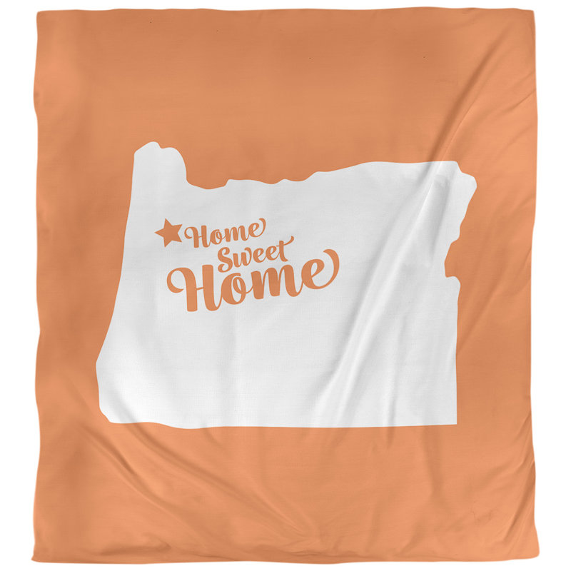 Housse de couette simple salem doux, Microfibre, Orange
