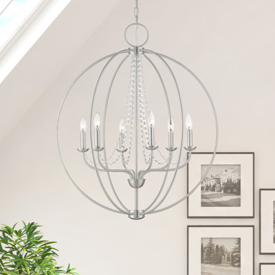 Ledjon 6 - Light Dimmable Globe Chandelier
