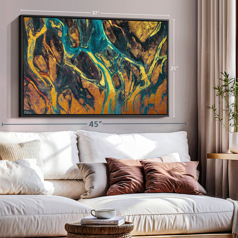 Abstrait ", reproduction d'art sur toile", H 25 po x l 37 po