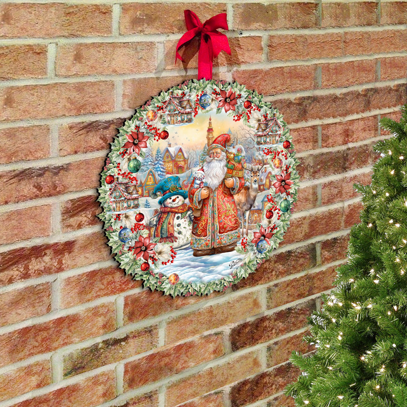 Décoration murale en bois Francena Merry Christmas
