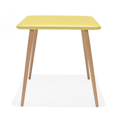 Square Eucalyptus Solid Wood Outdoor Dining Table , 28 " W 28 " D