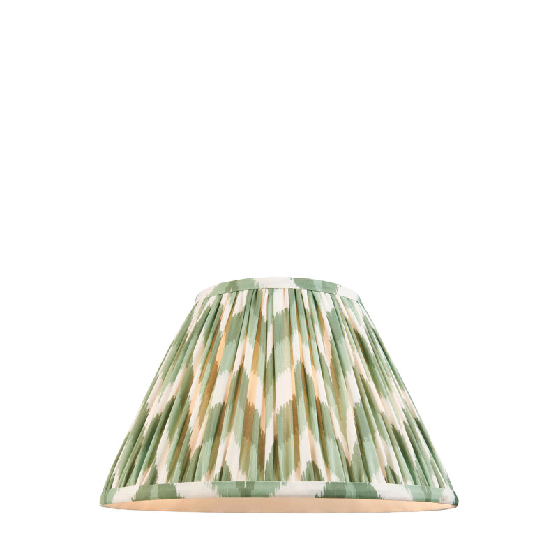 Zigzag Lamp Shade, 18cm H x 14cm W x 30cm D, Green