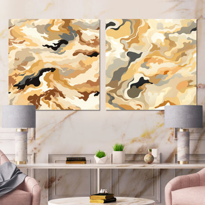 Conleigh - ensemble de 2 impressions sur toile abstraites