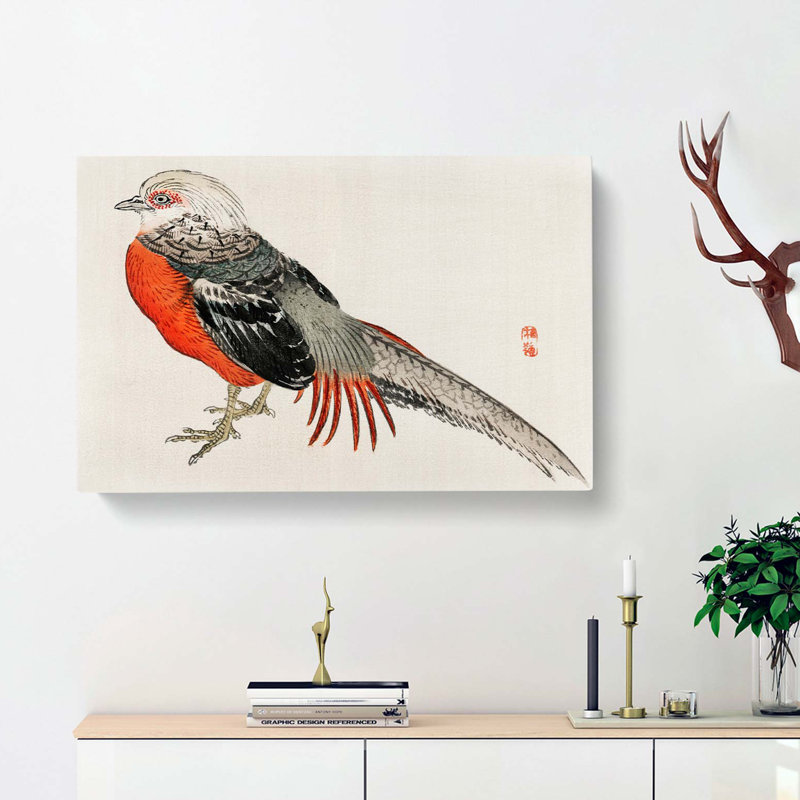 Japanese Pheasant by Kono Bairei - Wrapped Canvas Print, 35cm H x 50cm W x 3cm D