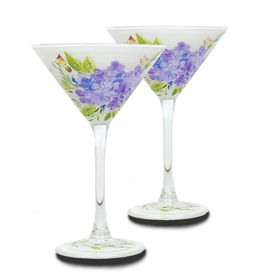 Springtime in Paris Shamrock 9 oz. Martini Glass (Set of 2) One Allium Way®