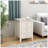White 3 Drawer Nightstand With Charging Station, USB Ports, And Power Outlets For Modern Bedrooms