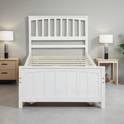 Lit plateforme simple avec lit gigogne