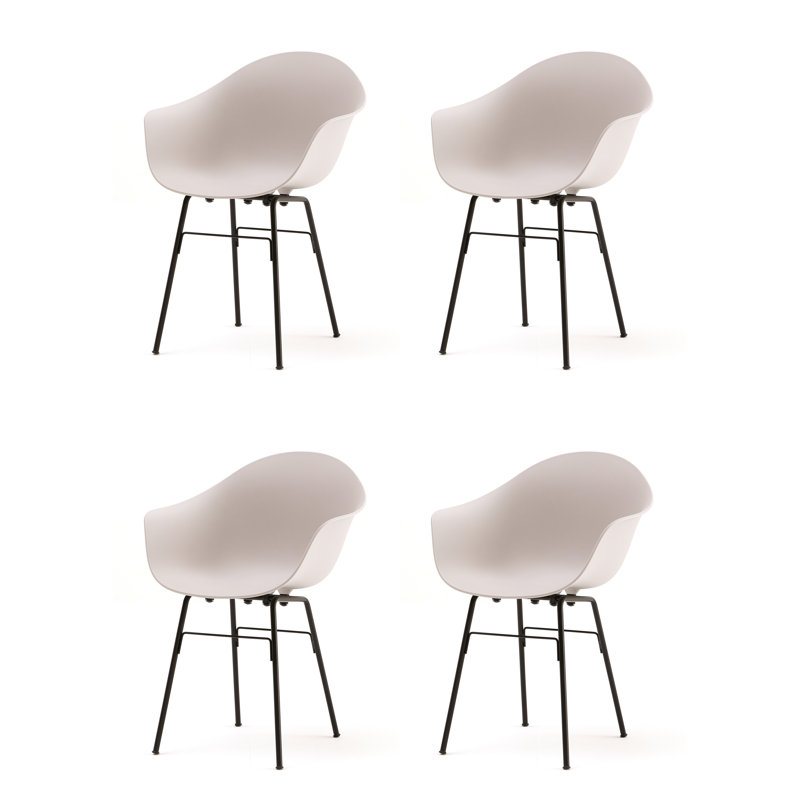TA Armchair (Set of 4), Cool Gray/Black