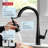 Delta Essa Matte Black Touch Kitchen Faucet with Pull Down Sprayer, Modern Single Hole Touch On Kitchen Sink Faucet, Single Handle, Matte Black-15361214