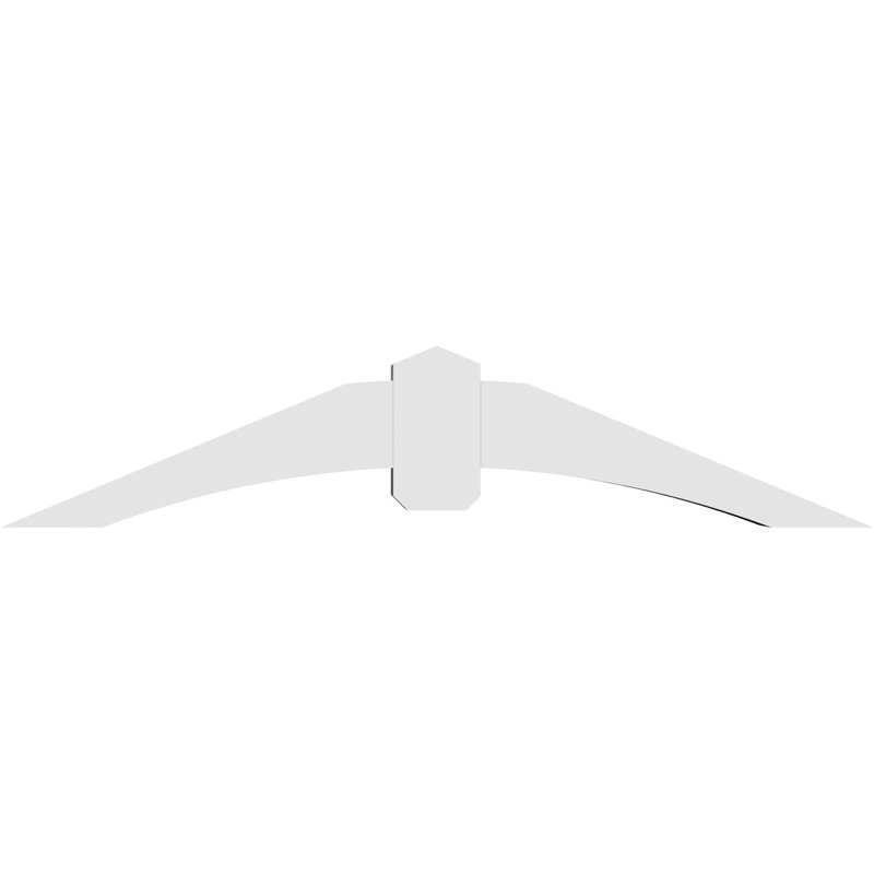 Support pour pignon en PVC Archdale, H 12,5 po x l 60 po (pas: 5/12), P 6 po x F 6 po