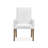 Extendable Rectangular Dining Table With 2 Arm Benches And 2 White Arm Chairs-1507271508-1507271594