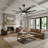 Jamii-Leigh 65/72/84 inch Large Indoor/Covered Outdoor Modern Ceiling Fan with Led Lights and Remote, 6-Speed, Reversible Quiet DC Motor, Timer, 8-ABS-Blade-538237090-548189007-539539265