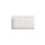 Lavabo pour salle de bain en résine à surface solide - blanc mat, 18,64 po de largeur, 31,14 po de profondeur, 4,67 po de hauteur, 34,71 lb, s'adapte à différentes configurations, résine, méthodes d'installation multiples, élégant et simple,