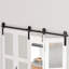 Porte de grange pliante Bifold - 3 portes coulissantes en MDF en verre givré avec trousse de quincaillerie pour garde-manger, placard (48 po x 84 po)