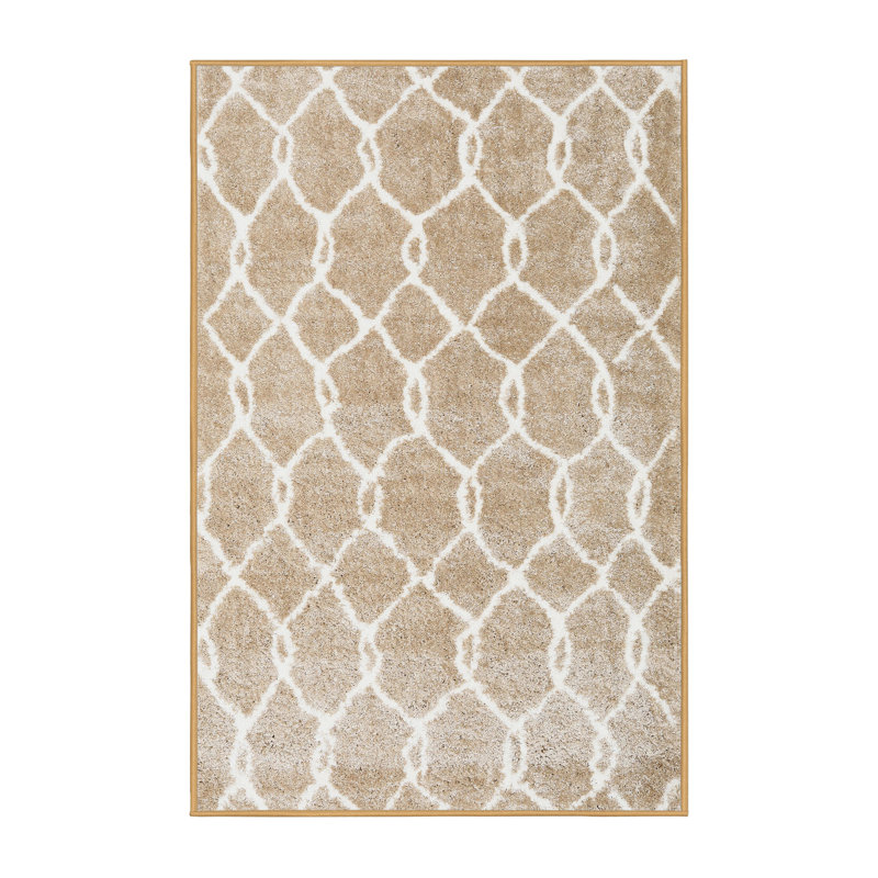 Tapis beige contemporain, Rectangle 7 pi x 10 pi