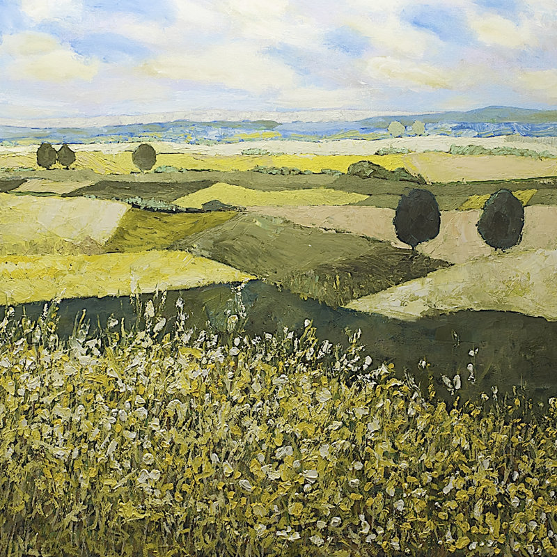 Green Hills by Allan Friedlander - Wrapped Canvas Painting, 76cm H x 76cm W  
