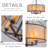24-inch 4-light Oil Rubbed Bronze Modern Farmhouse Chandelier Drum Shade Mercury Glass For Dining Room Living Room