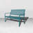 Eveliina Steel Carved-back Floral Bench-1318159064