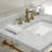 Kingston Brass Edwardian 30-Inch Carrara Marble Console Sink with Brass Legs (8-Inch, 3-Hole)-50579956