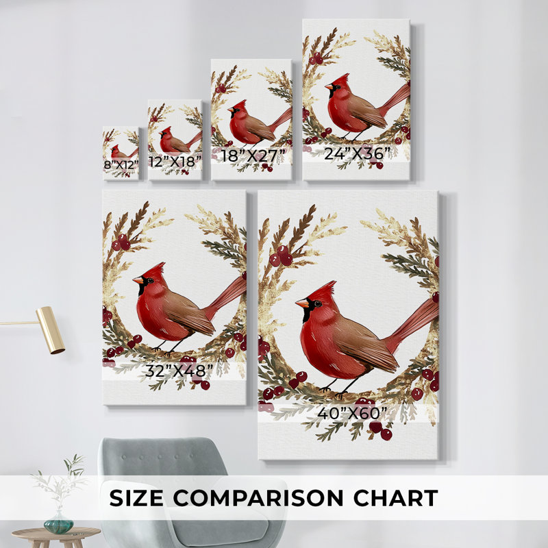 Art des Fêtes de Noël - Toile tendue avec châssis CMXLII, H 18 po x l 12 po