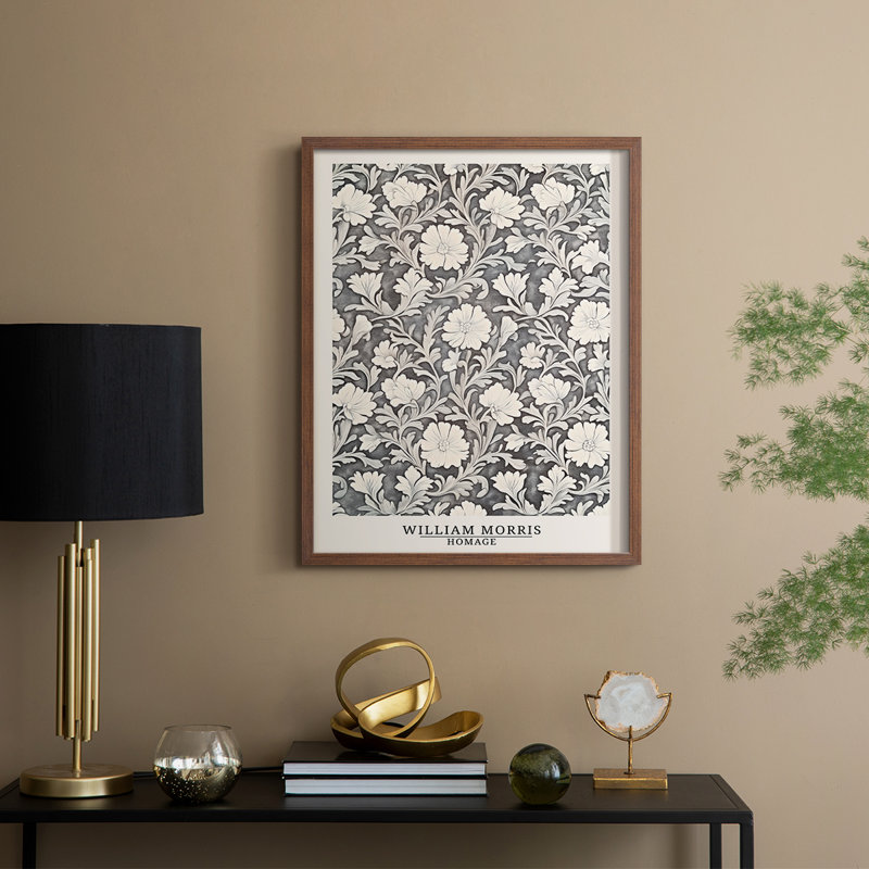 Imprimé encadré en bois massif de la série DCCVI de la série WOMRIS, Noyer, H 30 po x l 24 po