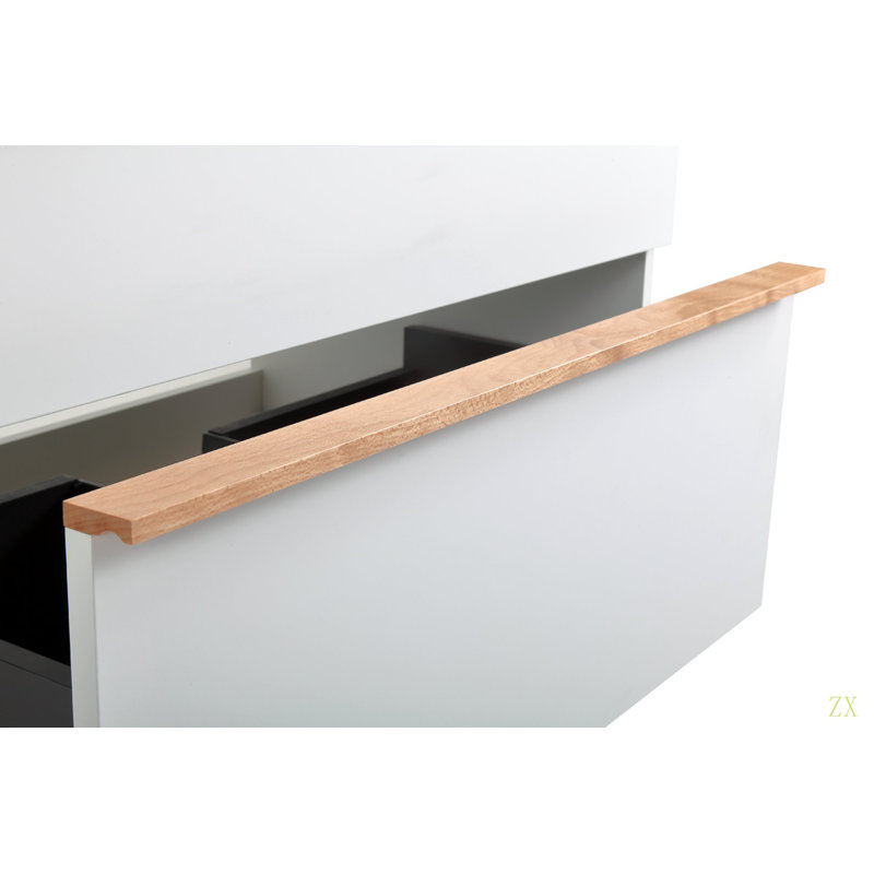 Meuble-lavabo mural VELA, Blanc, 30"