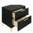 Black and Gold 2-Drawer Rectangular Nightstand-1680929029