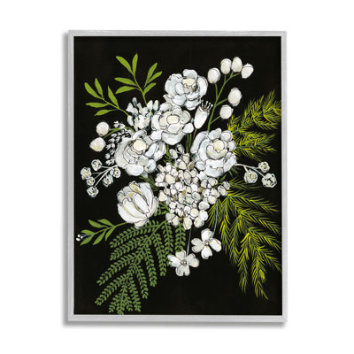 «Contrast Flower Blossoms Arrangement» par Regina Moore - impression sur bois