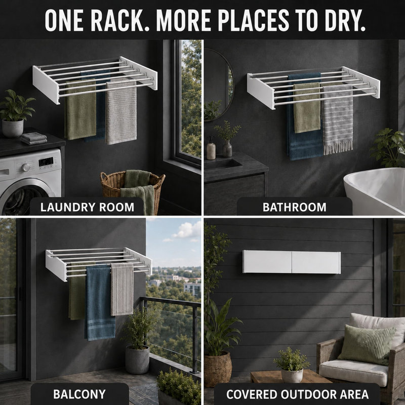 Metal Foldable Wall-Mounted Drying Rack