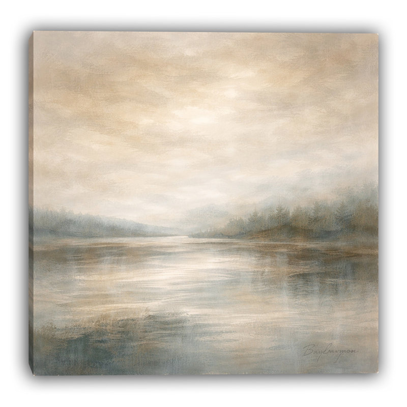 «Golden Lagoon», art mural sur toile tendue, L 12 po x H 12 po x P 1 po