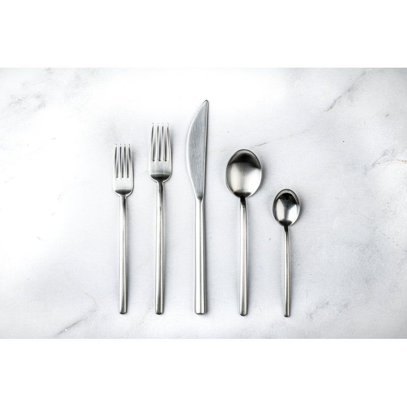 Mercer41 Stainless Steel Flatware Set, Ice Silver
