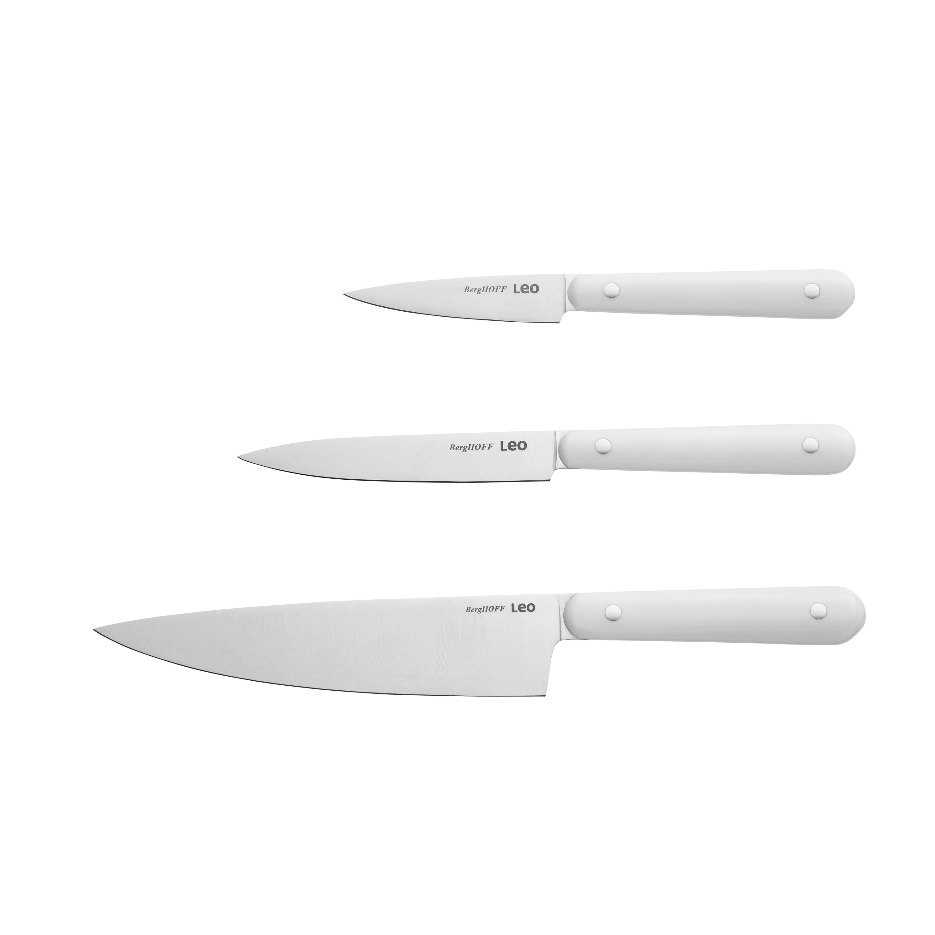 BergHOFF Essentials Ergo 3pc Stainless Steel Knife Set with