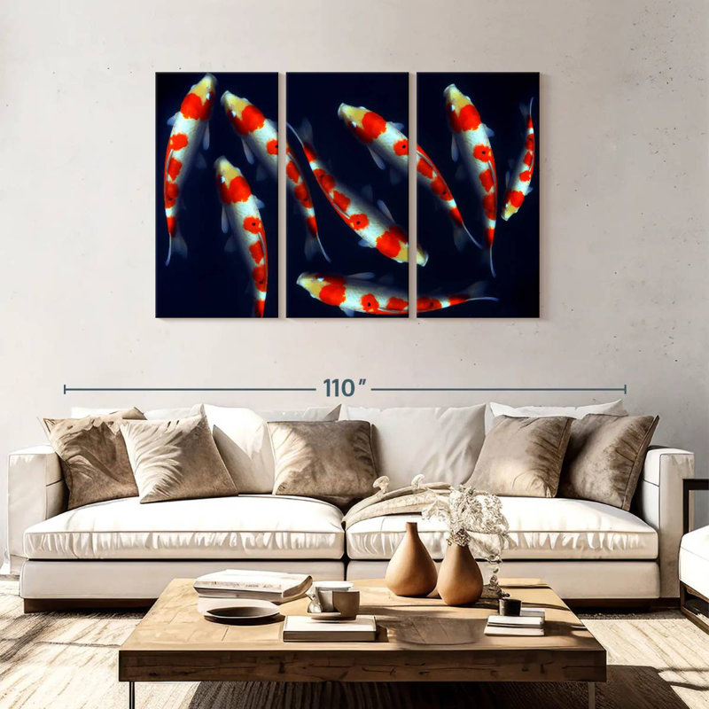 Brampt Sleek Koi Fish, 48" H x 74" W