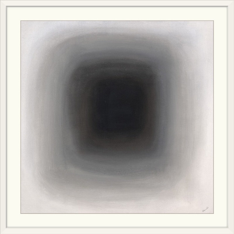 « v » sydney edmunds,, reproduction d’art Mod Pod, H 38 po x l 38 po x P 1 po, Cadre blanc