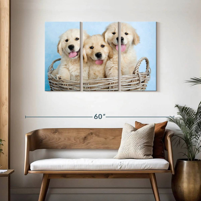 Brampt Buffy Biskit And Beau, 28" H x 45" W