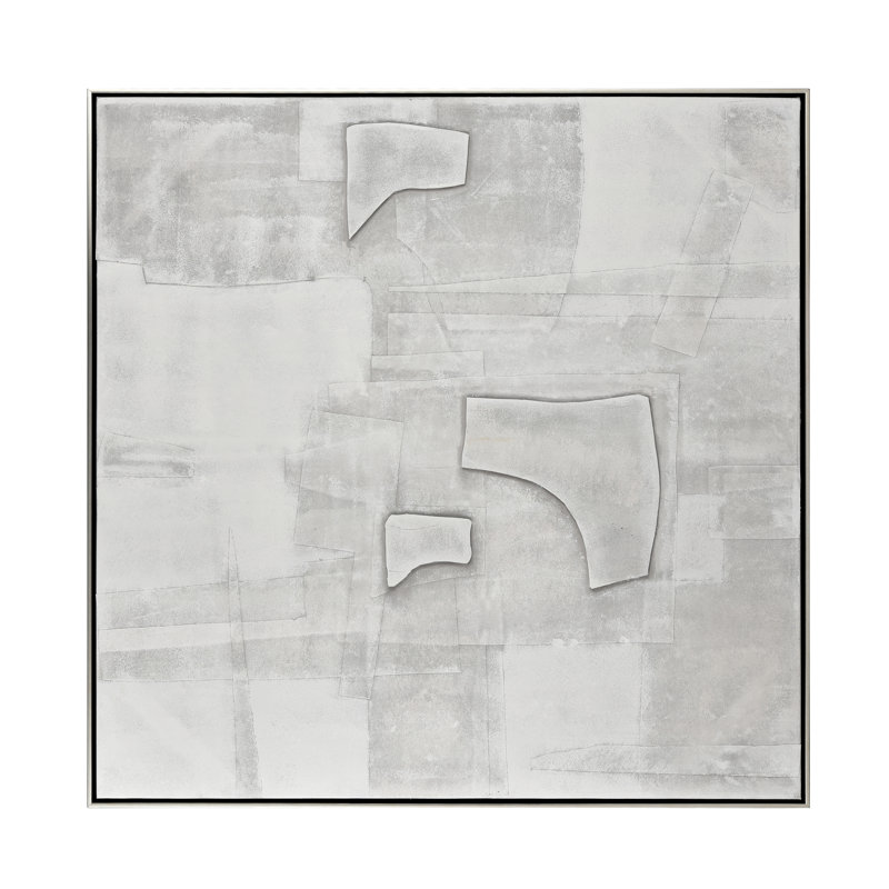 Whiten I, art mural abstrait encadré