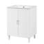 Meuble-lavabo avec tablettes réglables
