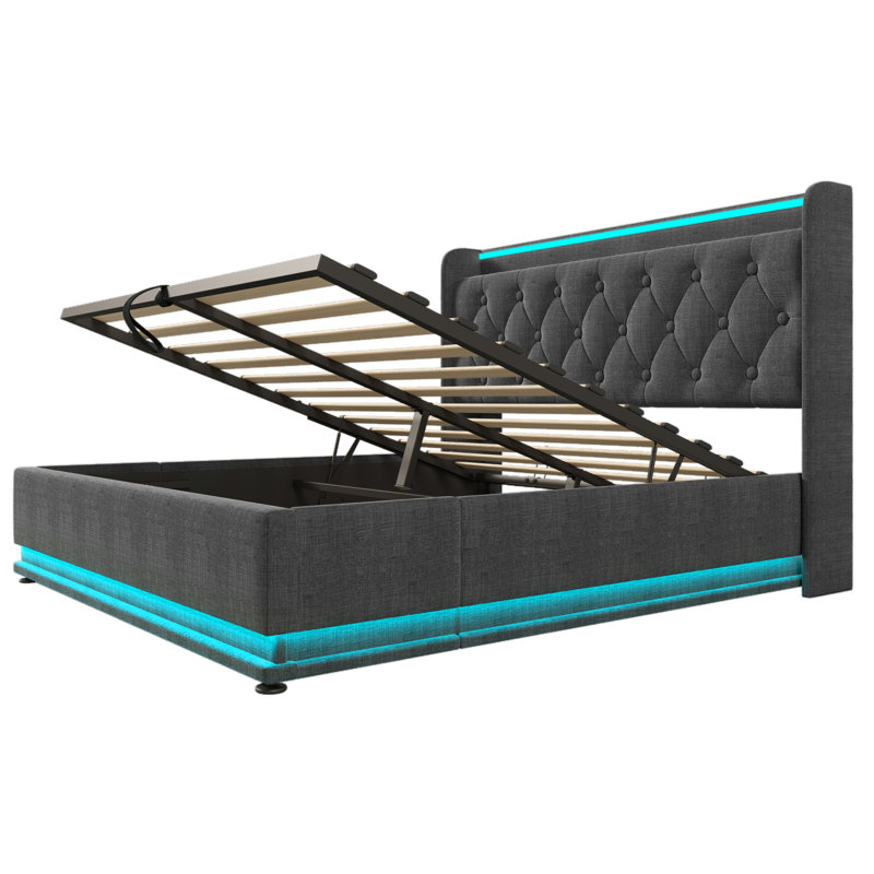 Upholstered Ottoman Storage Bed, 148 x 206cm